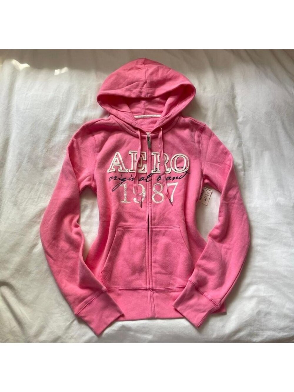 Aeropostale pink zip up hoodie - Picture 3 of 8